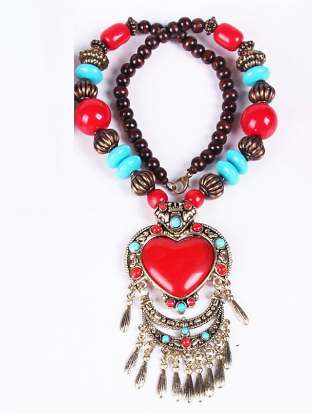 Women's necklace Ethnic Style Street Heart Necklaces - LuckyFash™