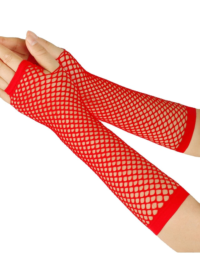 Fingerless Gloves Wedding Daily Pure Color Spandex Cosplay 1 Pair for Women - LuckyFash™
