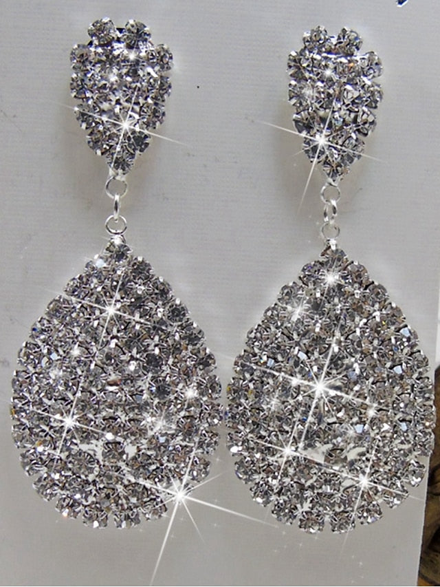 1 Pair Drop Earrings For Women's AAA Cubic Zirconia Daily Festival Alloy Pear Cut Fashion - LuckyFash™