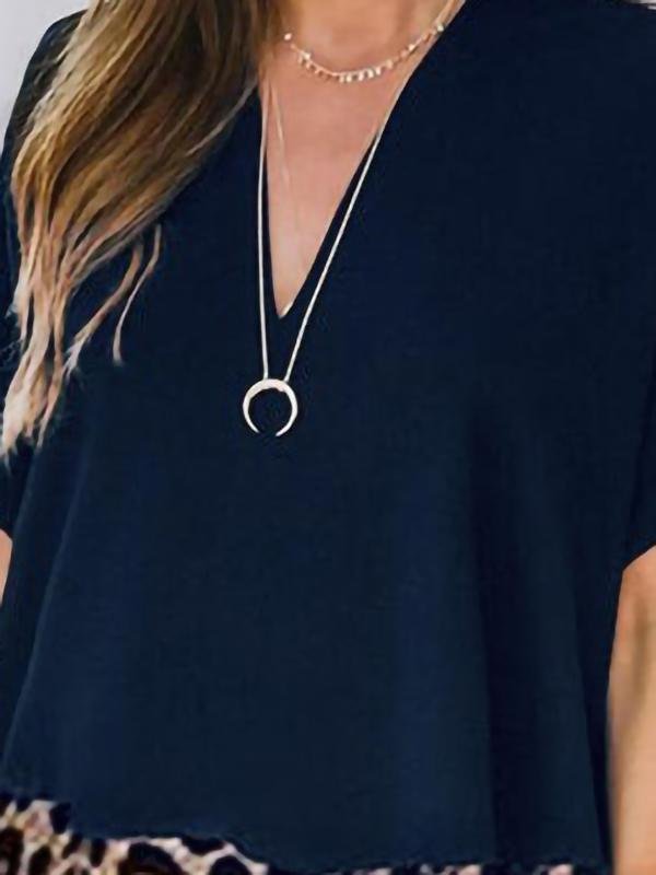 Casual Color Block V-neck Dress - LuckyFash™