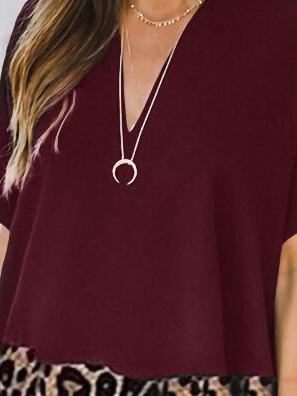 Casual Color Block V-neck Dress - LuckyFash™