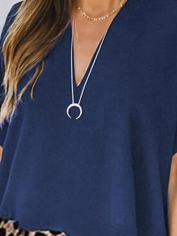 Casual Color Block V-neck Dress - LuckyFash™