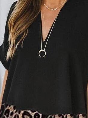 Casual Color Block V-neck Dress - LuckyFash™