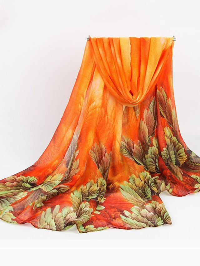 Women's Scarves Shawl Daily Holiday Flowers Voile Bohemia 1 PC - LuckyFash™