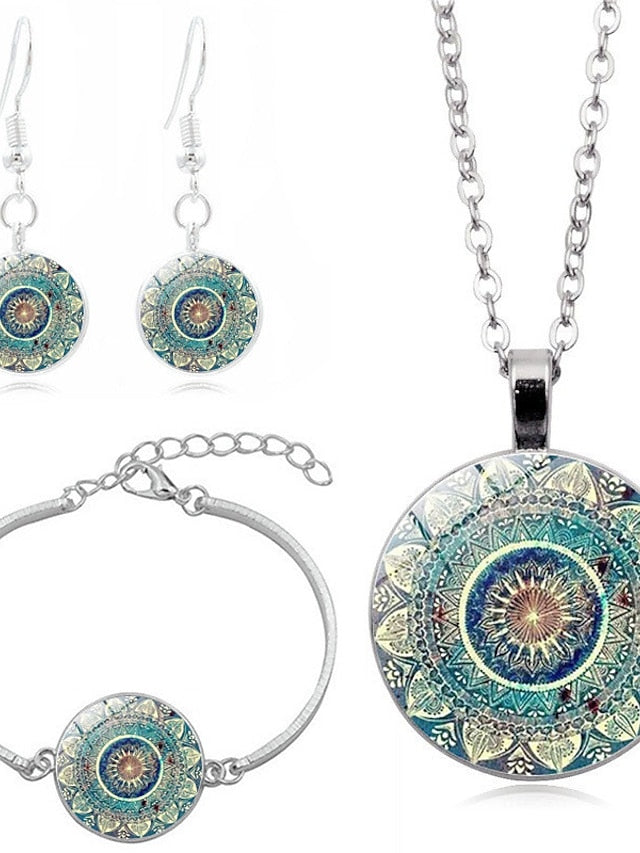 Women's necklace Chic & Modern Street Flower Jewelry Sets / Green / Fall / Winter / Spring / Summer - LuckyFash™