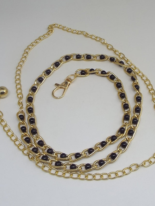 Chain Belt Metal Chain Metal Bucke Geometric Formal Party Daily Green White Black Blue for Women - LuckyFash™