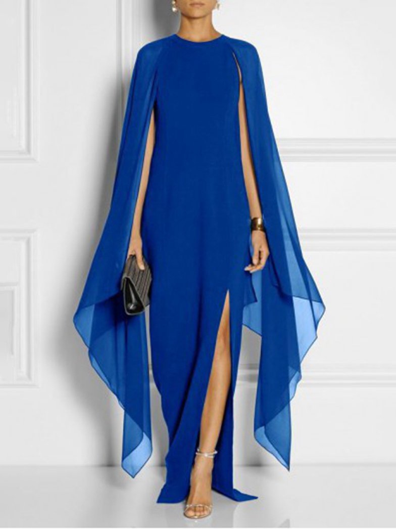 Chiffon Sleeveless Atmospheric Queen Fan Dress - LuckyFash™