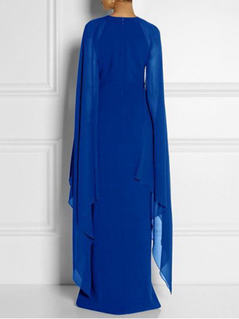 Chiffon Sleeveless Atmospheric Queen Fan Dress - LuckyFash™