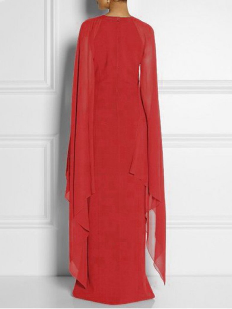 Chiffon Sleeveless Atmospheric Queen Fan Dress - LuckyFash™