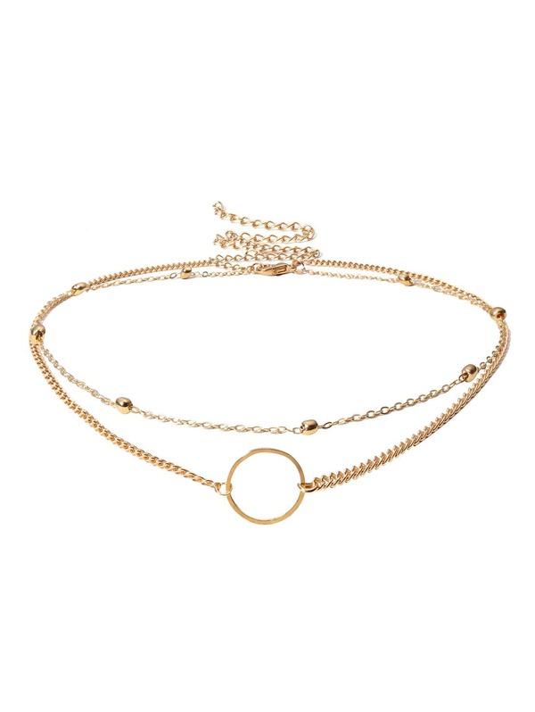 Circle Detail Choker Set 2pcs - LuckyFash™