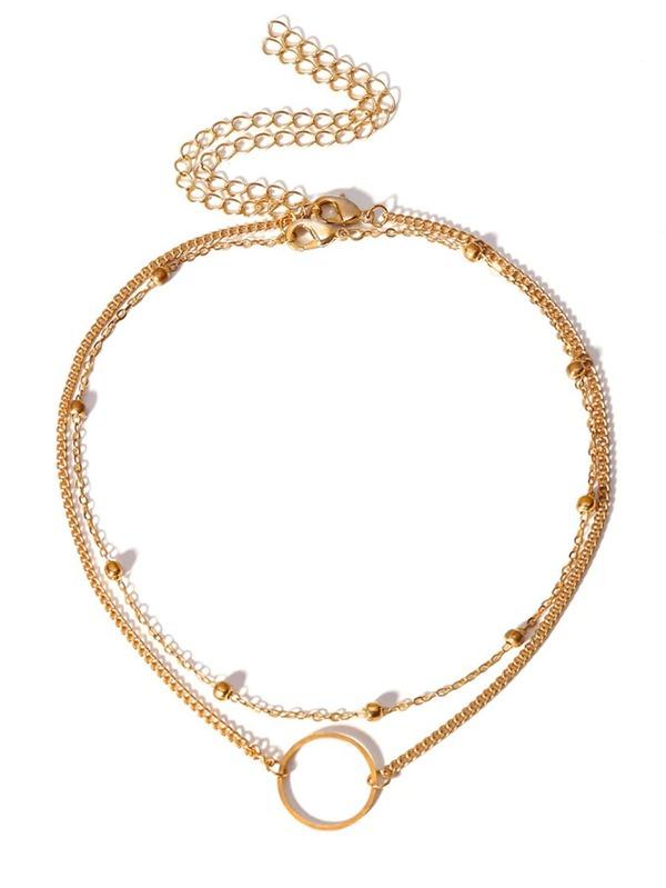Circle Detail Choker Set 2pcs - LuckyFash™