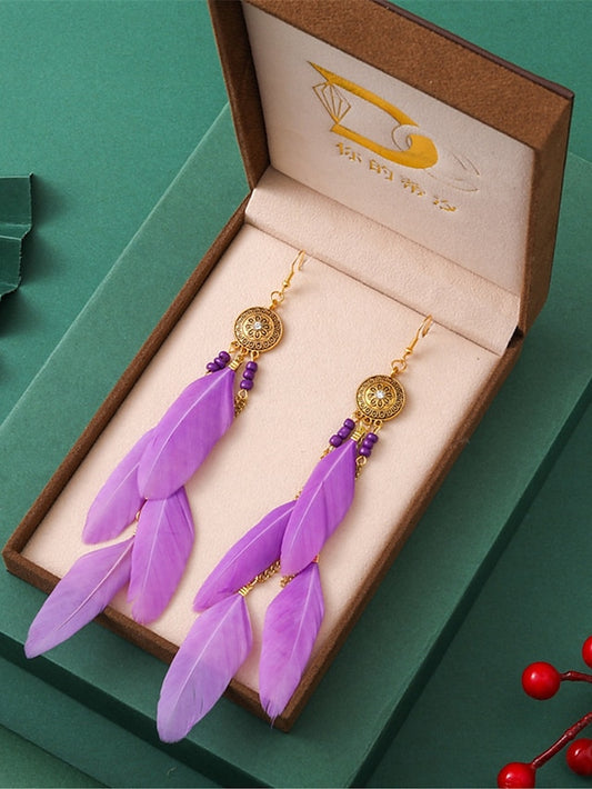 Women's Earrings Archaistic Street Feather Earring - LuckyFash™