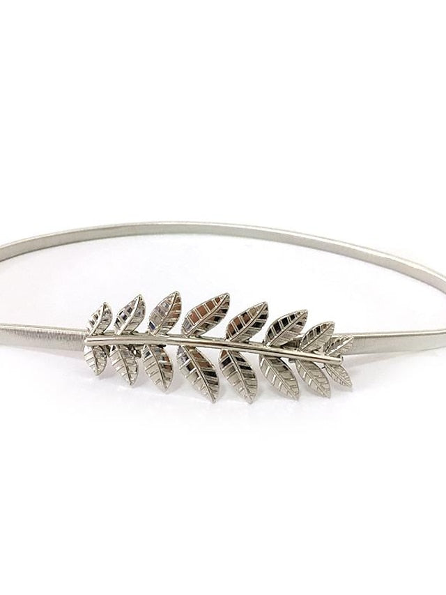 Gold Leaf Metal Elastic Belt - LuckyFash™