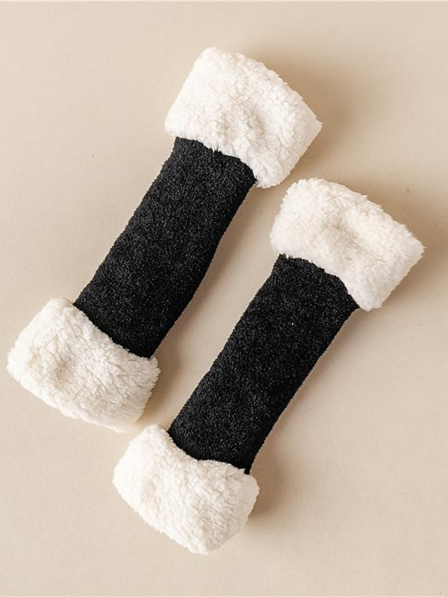 Women's Leg Warmers Boot Cuffs Thick Winter Warm Socks Home Daily Solid Color Polyester Spandex Basic Classic Warm Casual 1 Pair - LuckyFash™