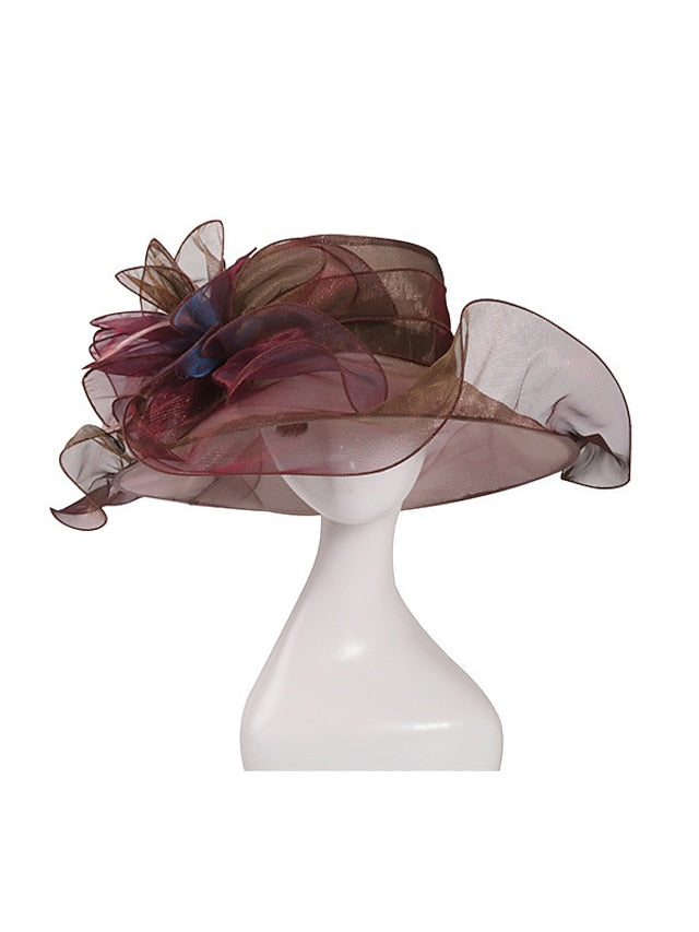 Women's Hat Bucket Hat Sun Hat Blue Purple Pink Party Outdoor Dailywear Floral Floral Portable Windproof Comfort - LuckyFash™