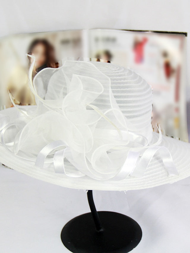 Women's Party Hat Party Street Holiday Flower Solid Colored Black White Hat Cute Pink Fall Winter Spring - LuckyFash™