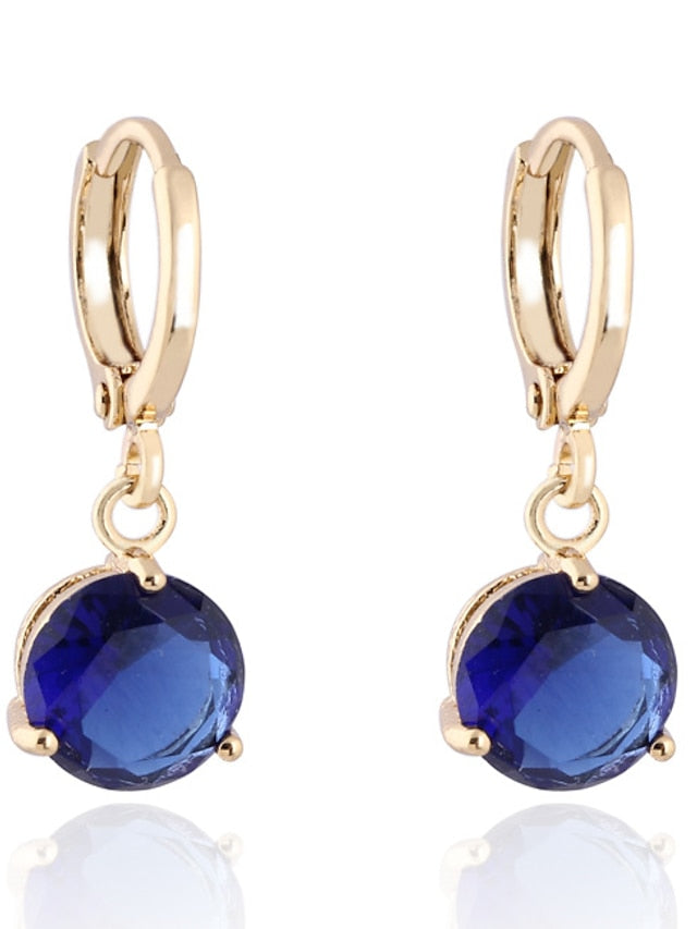 crystal 18k gold plated earrings stud women dangle earrings for girlsgs0461 (gs0461-3) - LuckyFash™