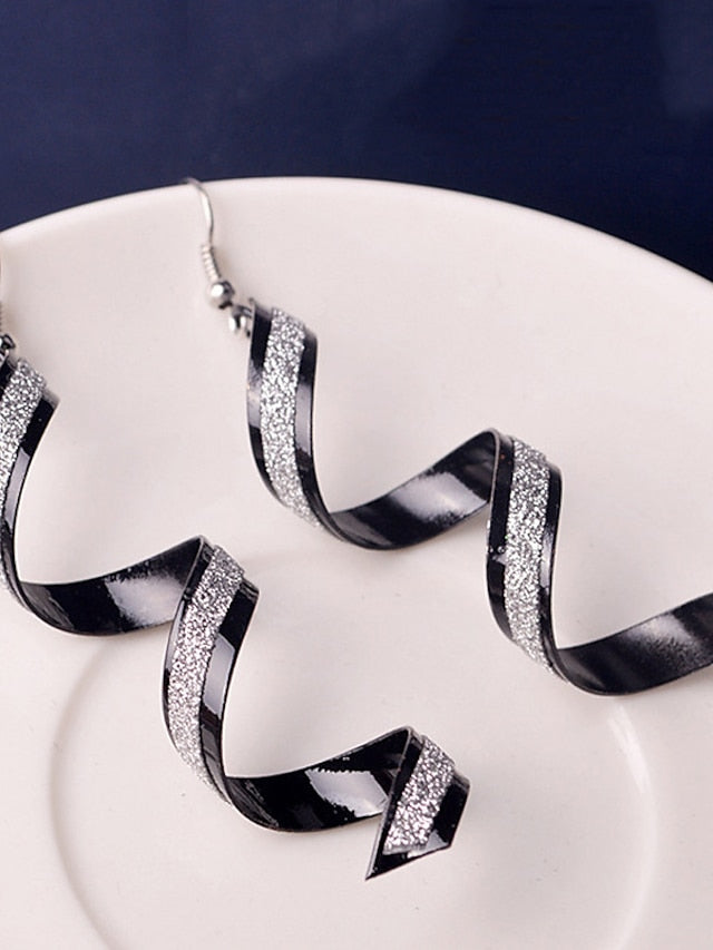 Drop Earrings Dangle Earrings For Women's Party Wedding Casual Alloy Wave Gold Silver - LuckyFash™