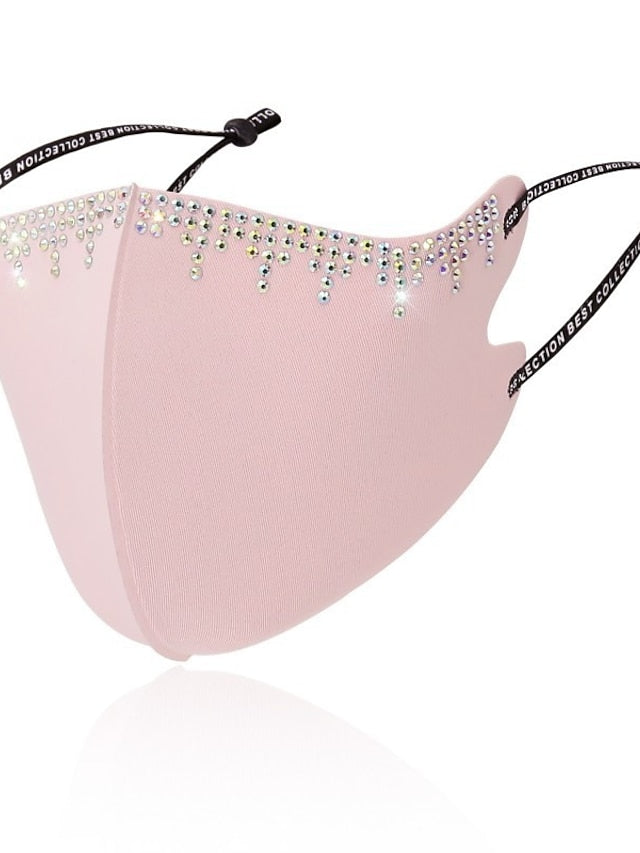 Women's Face Mask Nylon Fashion Shiny 3D Party Pure Color 1pc / pack Mask Portable Windproof Outdoor / Fall / Spring / Summer - LuckyFash™