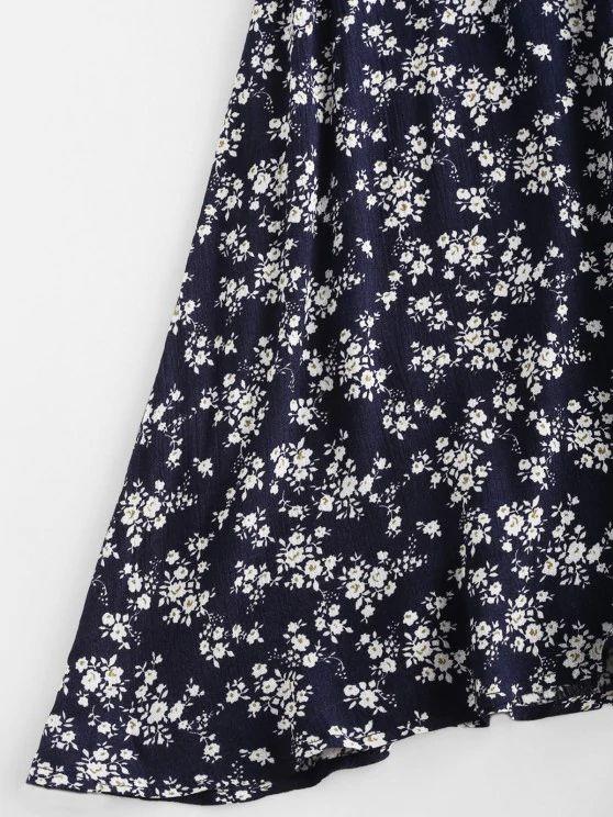 Ditsy Floral Wrap Mini Dress - LuckyFash™