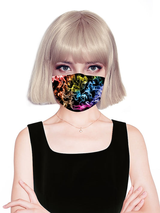 Women's Face cover Spandex Fashion Home SmokeMask Print Layered Fall Winter Spring - LuckyFash™