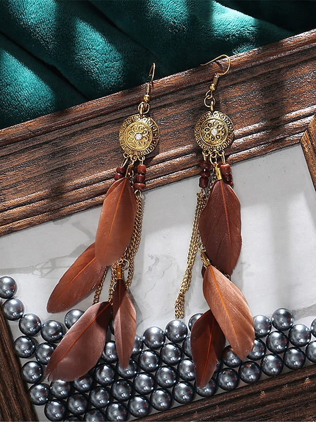 Women's Earrings Archaistic Street Feather Earring - LuckyFash™