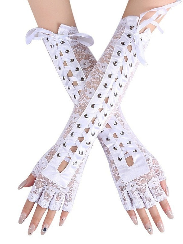 Women's Gloves Fingerless Gloves Party Evening Gift Daily Polyester Simple Casual Sexy 1 Pair - LuckyFash™