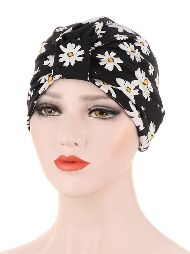 Casual Women Indian Arab Wrap Women Muslim Turban Caps Print Hijab Bonnet Inner Hijab Caps Muslim Headdress Ready To Wear - LuckyFash™