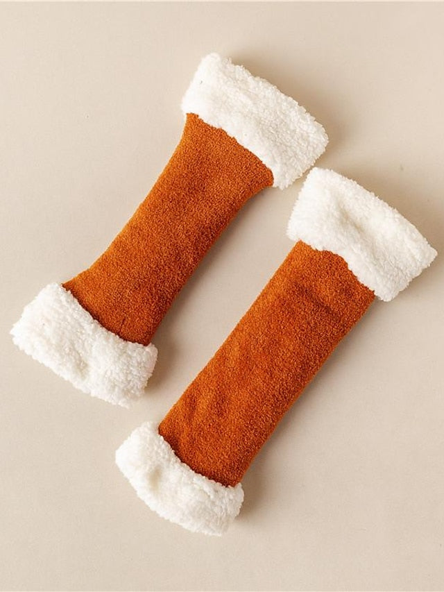 Women's Leg Warmers Boot Cuffs Thick Winter Warm Socks Home Daily Solid Color Polyester Spandex Basic Classic Warm Casual 1 Pair - LuckyFash™
