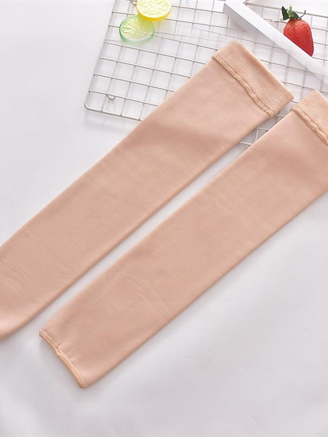 Women's Leg Warmers Boot Cuffs Thick Winter Warm Socks Office Work Daily Solid Color Polyester Spandex Nylon Basic Classic Warm Leg Shaping 1 Pair - LuckyFash™