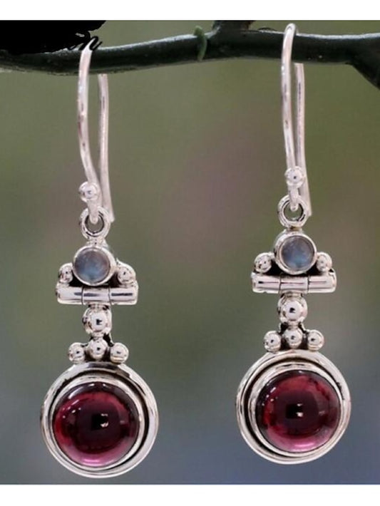 1 Pair Earrings For Women's Girls'  Imitation Diamond Alloy Classic Wedding Amethyst Diamond zircon earrings long Pendant Earring - LuckyFash™