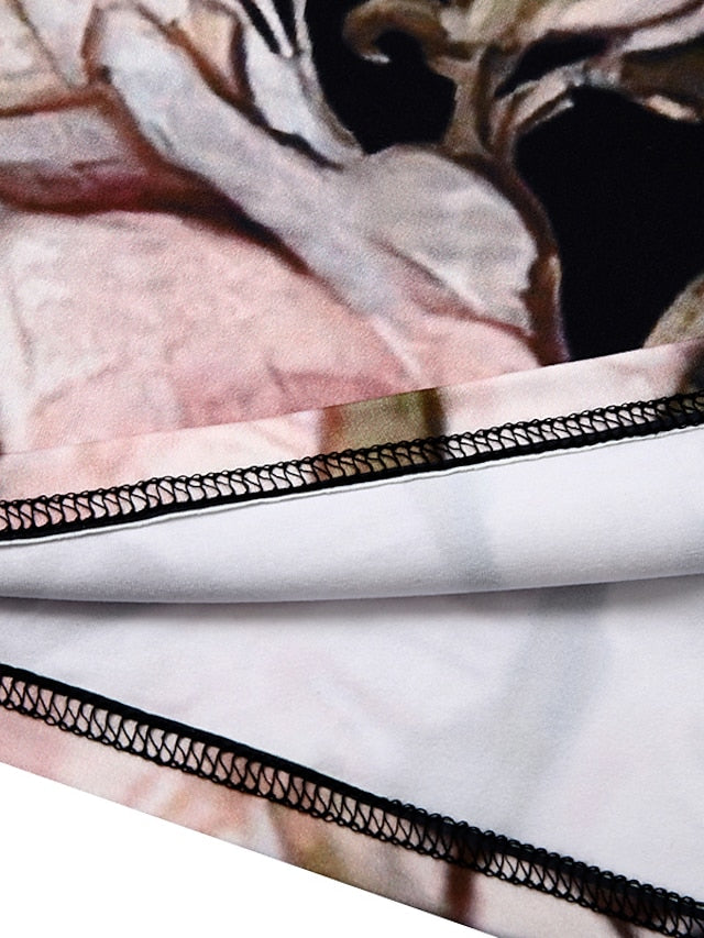 Women's Floral Crew Neck Long Dress Maxi Dress Casual Dress Print Dress Casual Outdoor Daily Weekend Print Long Sleeve Dress Regular Fit White Fall Spring S M L XL XXL - LuckyFash™