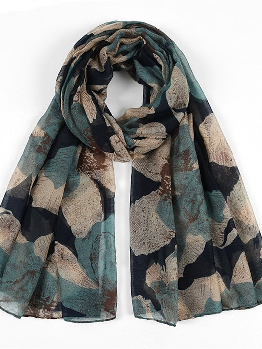 Fashion Spring Summer Fashion Women Scarf Big Floral Print Viscose Ladies Big Shawls Female Scarves Decorate for Women - LuckyFash™
