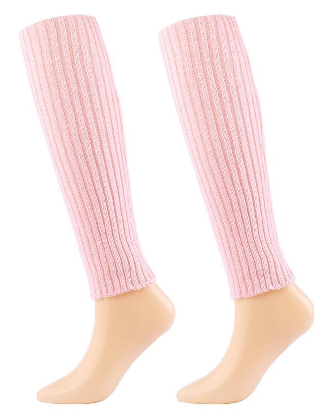 Women's Leg Warmers Boot Cuffs Home Daily Solid Color Polyester Spandex Basic Casual Classic Warm Casual 1 Pair - LuckyFash™