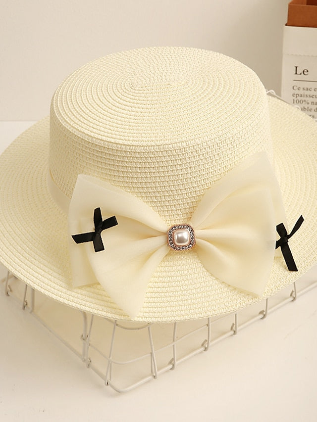 Women's Sun Hat Straw Hat Daily Holiday Straw Vacation Beach Sunscreen Casual / Daily 1 pcs - LuckyFash™