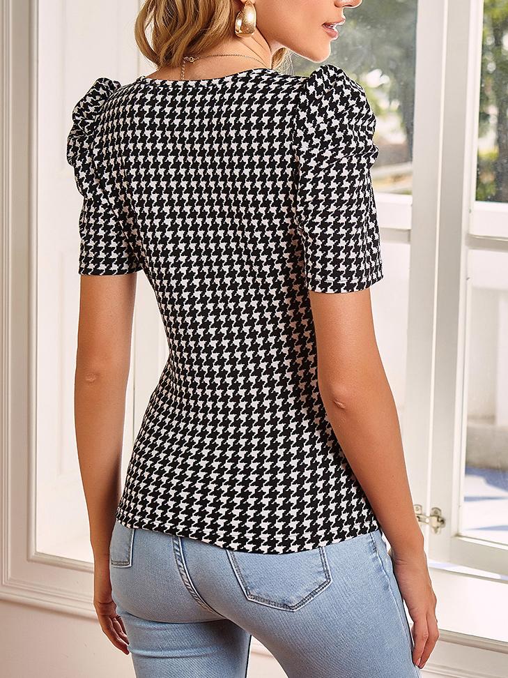 Elegant V-neck Short-sleeved Blouse - LuckyFash™