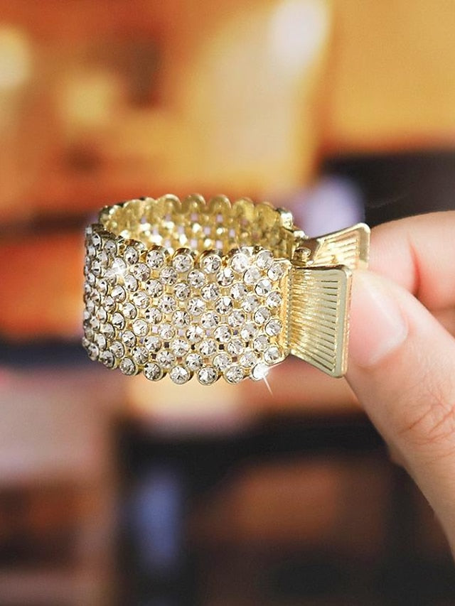 Women's Hair Clip For Daily Classic Crystal Alloy Crown Rhinestone Grabber Pearl Rhinestone Grabber Crown Black Diamond Hair Clip - LuckyFash™