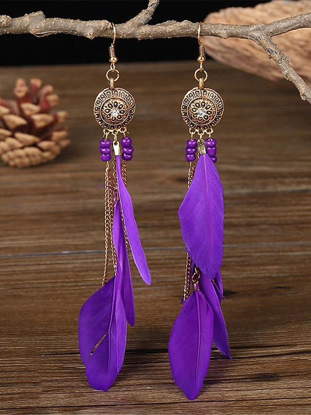 Women's Earrings Archaistic Street Feather Earring - LuckyFash™
