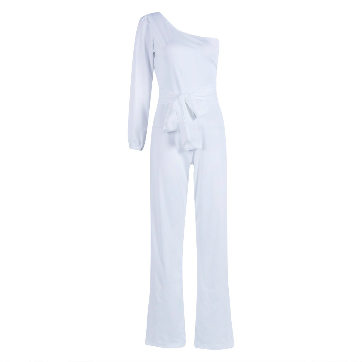 Enticing Slim High Waist One Shoulder Jumpsuit - LuckyFash™