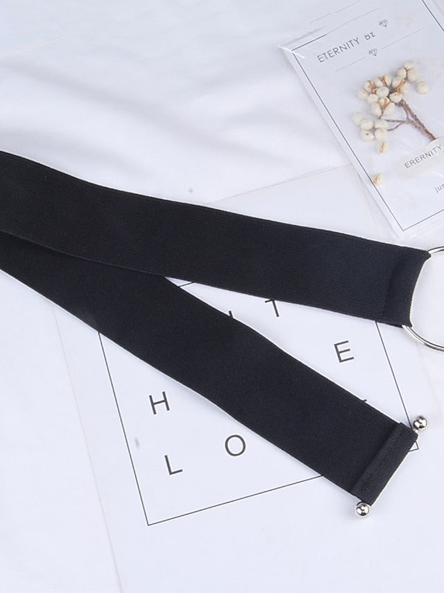 Women's Unisex Wide Belt Canvas Metal Bucke Plain Casual Classic Party Daily Silver Gold - LuckyFash™