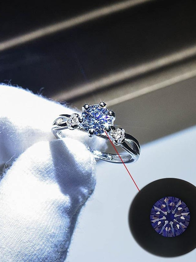 Wedding Ring For Women's Anniversary Party Evening Gift Imitation Diamond Alloy Classic - LuckyFash™