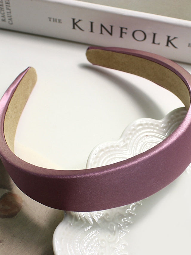 Women's Girls' Headbands Headband For Daily Fabric 15A Satin Black 3A Satin Nude Apricot 2A Satin Champagne - LuckyFash™