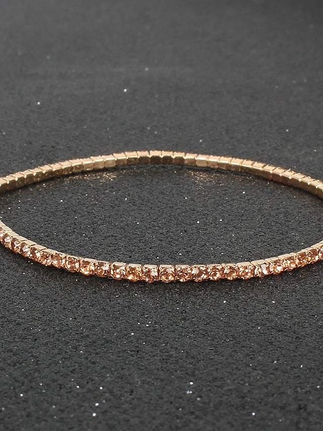 Women's Bracelet Classic Fashion Vintage Theme Personalized Rhinestone Bracelet Jewelry Silver / Black / Red For Party Evening Gift Daily Birthday - LuckyFash™