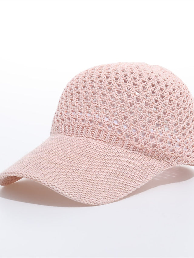Solid Color Holiday Girls Sun Cap Breathable New Summer Cap Baseball Cap Outdoor  Womens Sunshade Hat Ponytail Cap - LuckyFash™