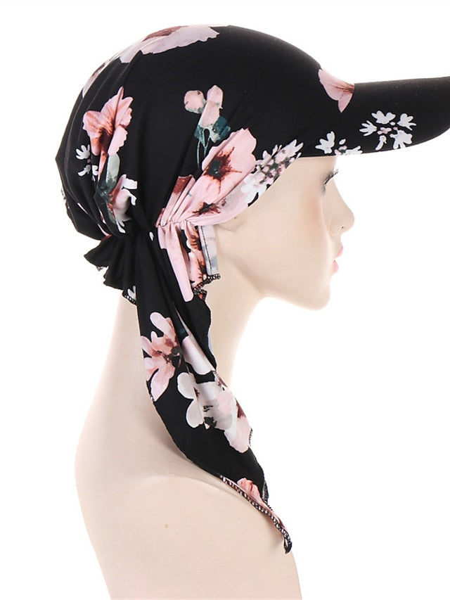 Camouflage Leopard Print Muslim Hijab Turban Hat for Women Girls Baseball Cap Sun Hats Headscarf Scarf Cap Solid Color Fashion Women Soft scarves - LuckyFash™