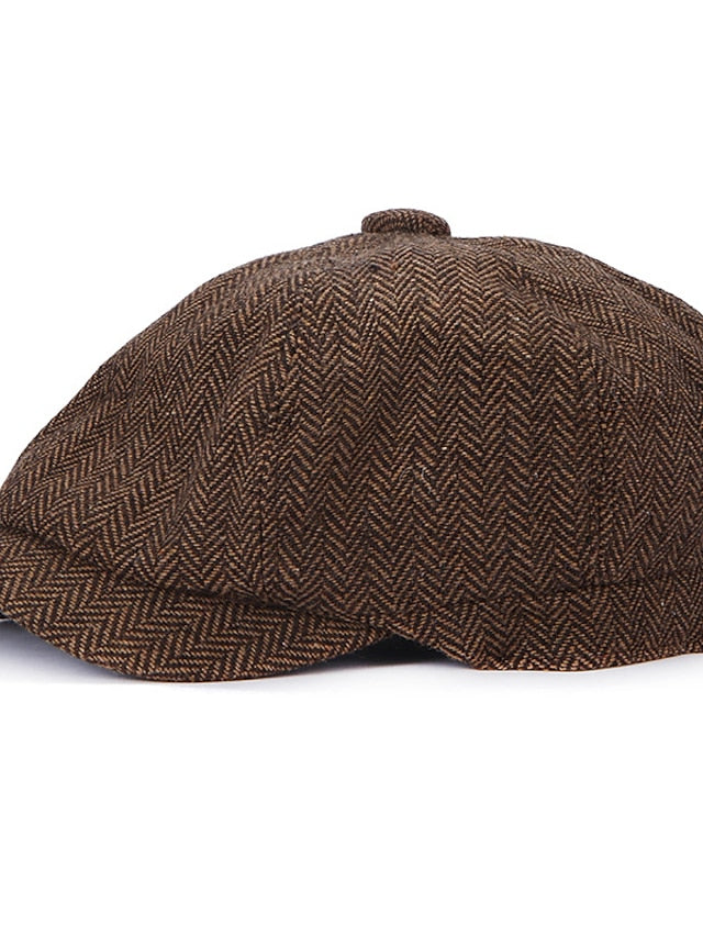 Women's Hat Beret Hat Black Light Brown Brown Outdoor Street Dailywear Print Stripe Windproof Comfort Breathable - LuckyFash™