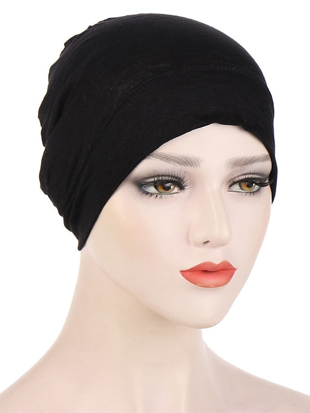 Fashion Multi Color Muslim Underscarf Women Soft Hijab Solid Scarf Turbans Head For Women Caps Islamic Hat - LuckyFash™