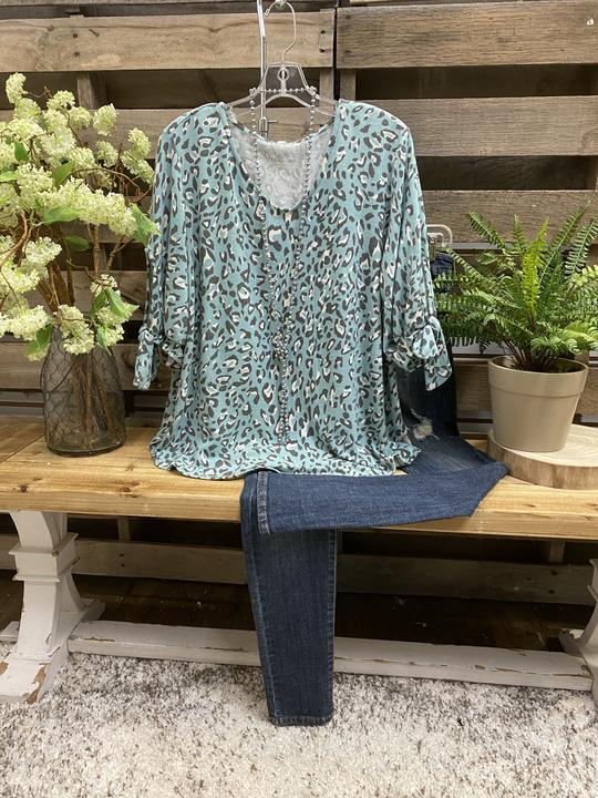 Fall Fashion Leopard Print Tie Sleeves Top - LuckyFash™
