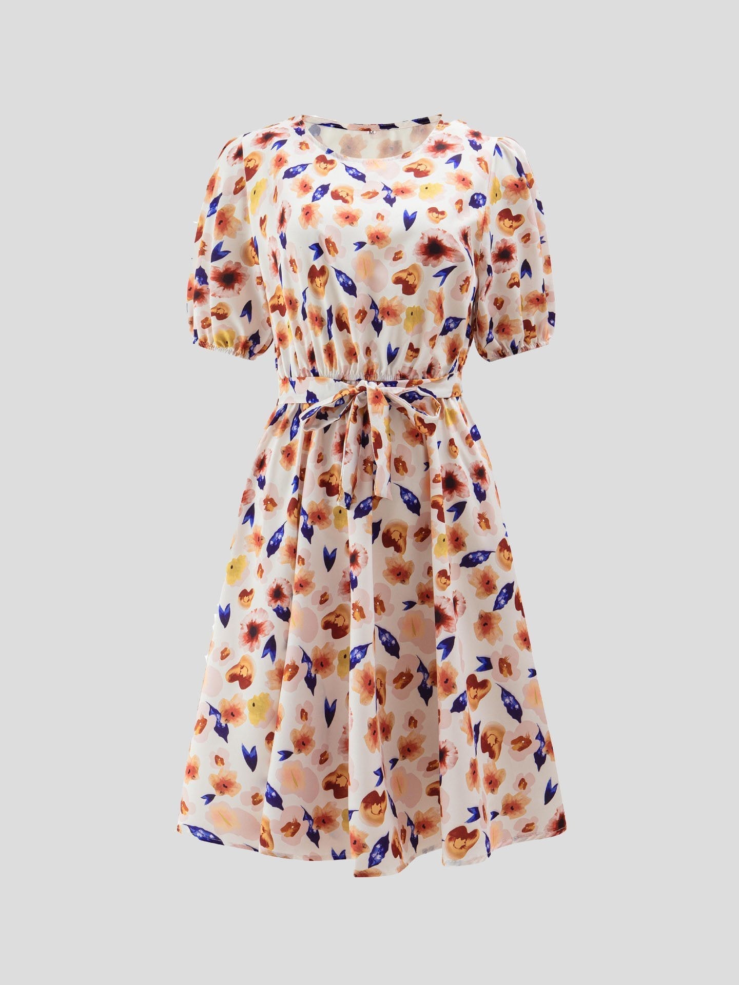 Fashion Printed Round Neck Short Sleeve Dress - LuckyFash™