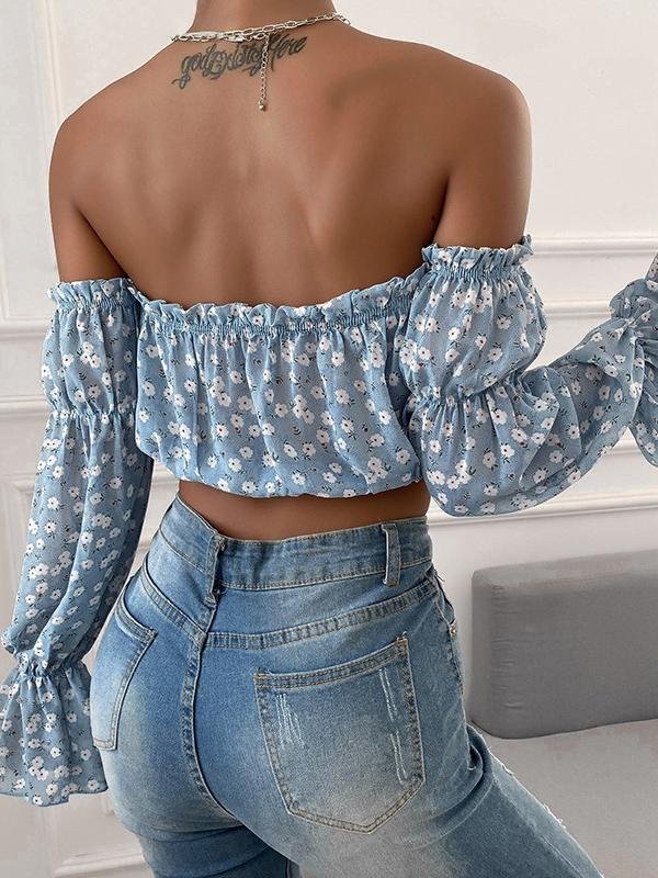 Fashion Tube Top Prnt Short Blouse - LuckyFash™